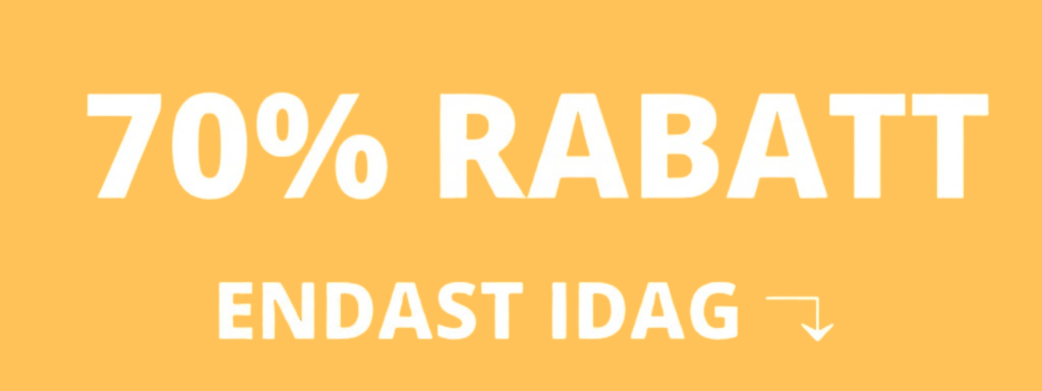 70% rabatt banner