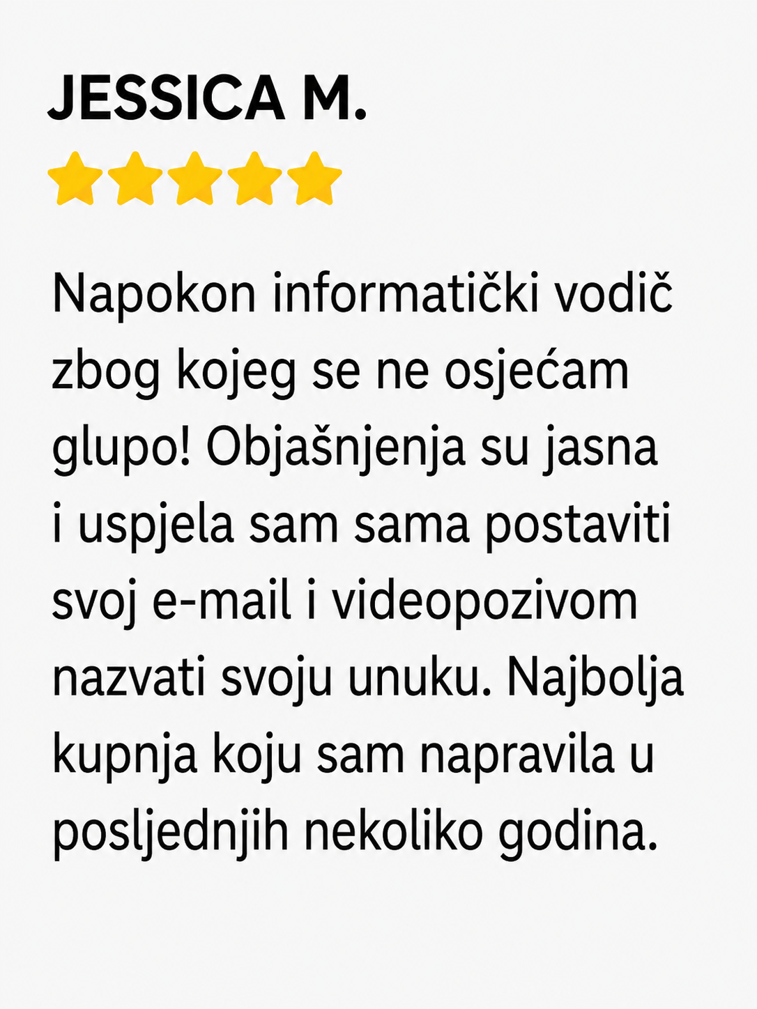 Ocjena kupca 1
