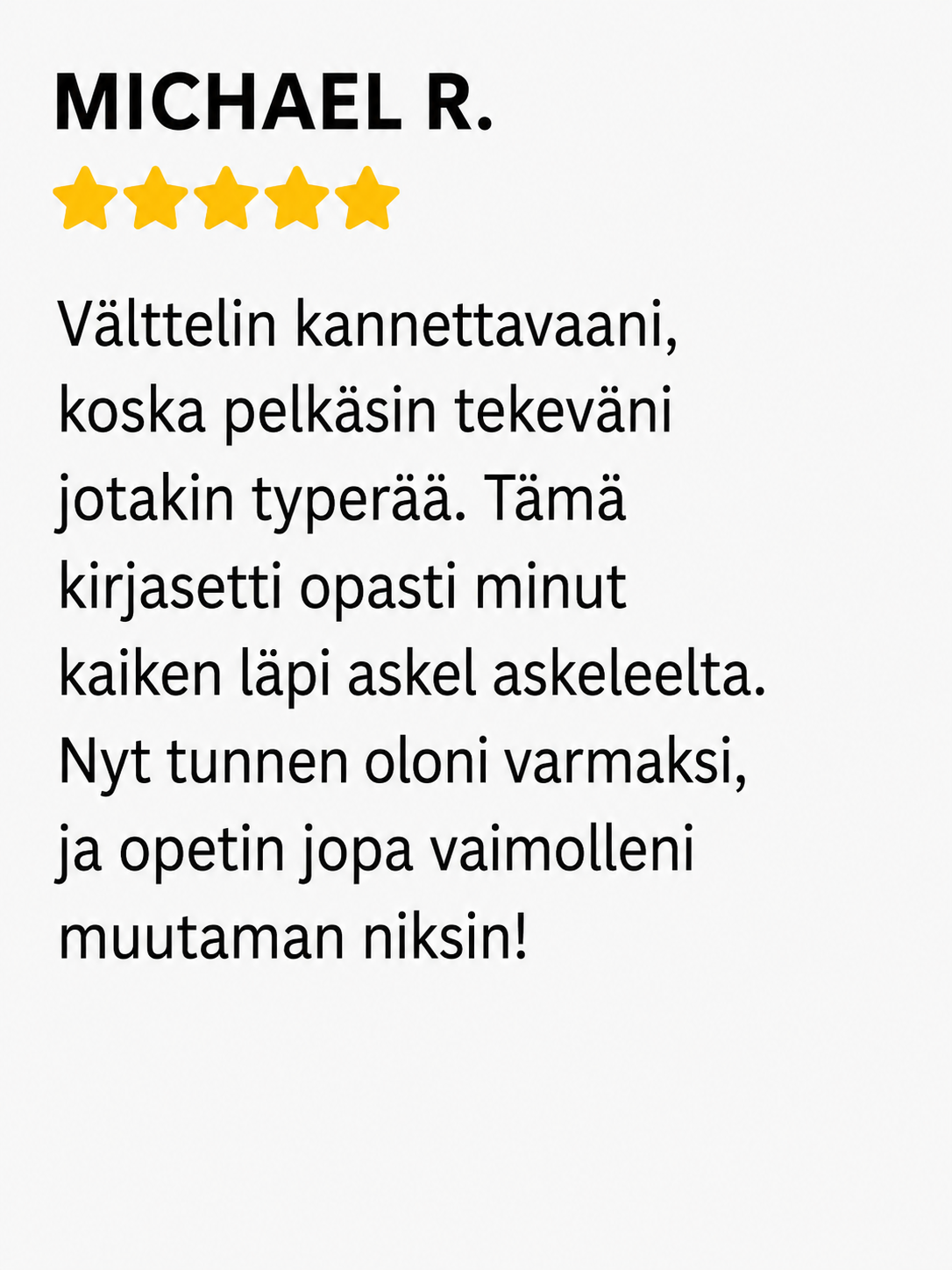 Asiakkaan arvio 2