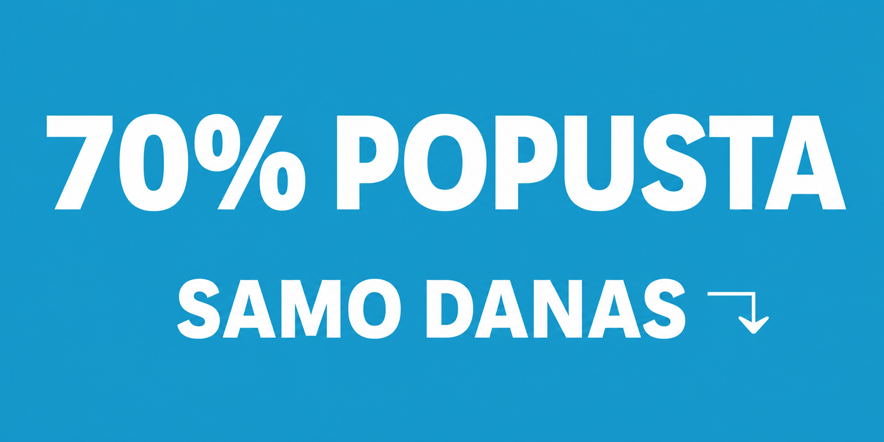 70% popusta ograničeno vrijeme