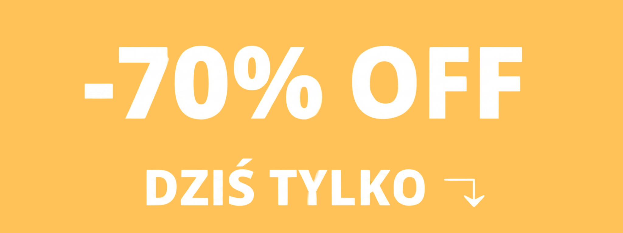 Baner 70% zniżki