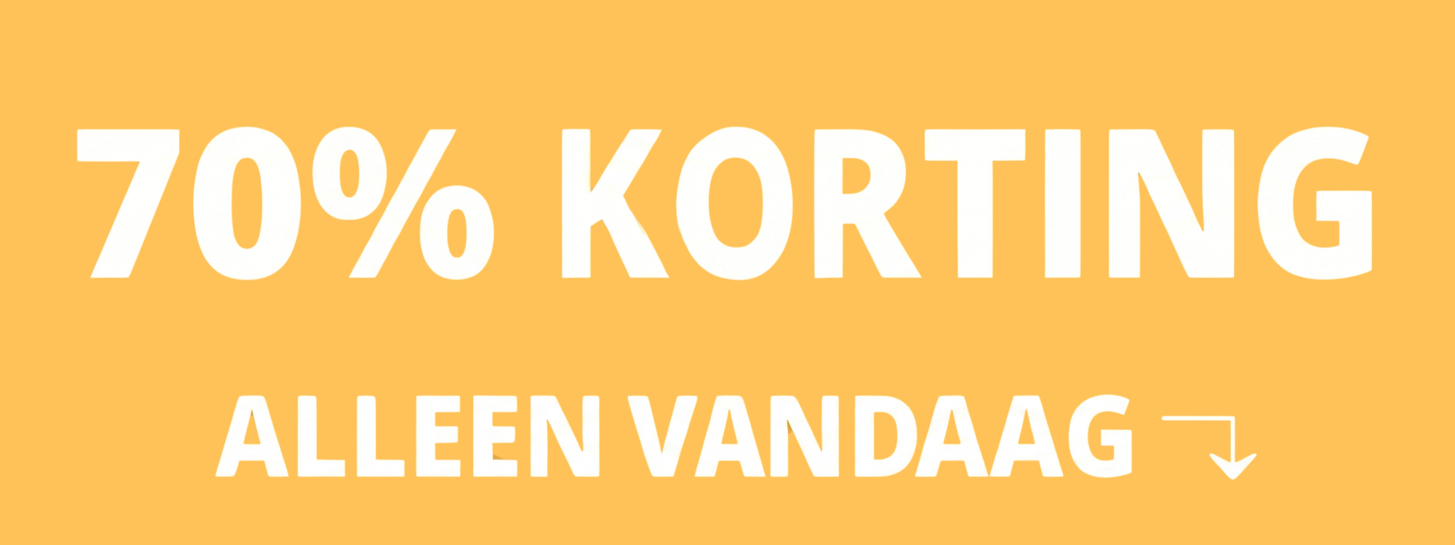 70% kortingsbanner