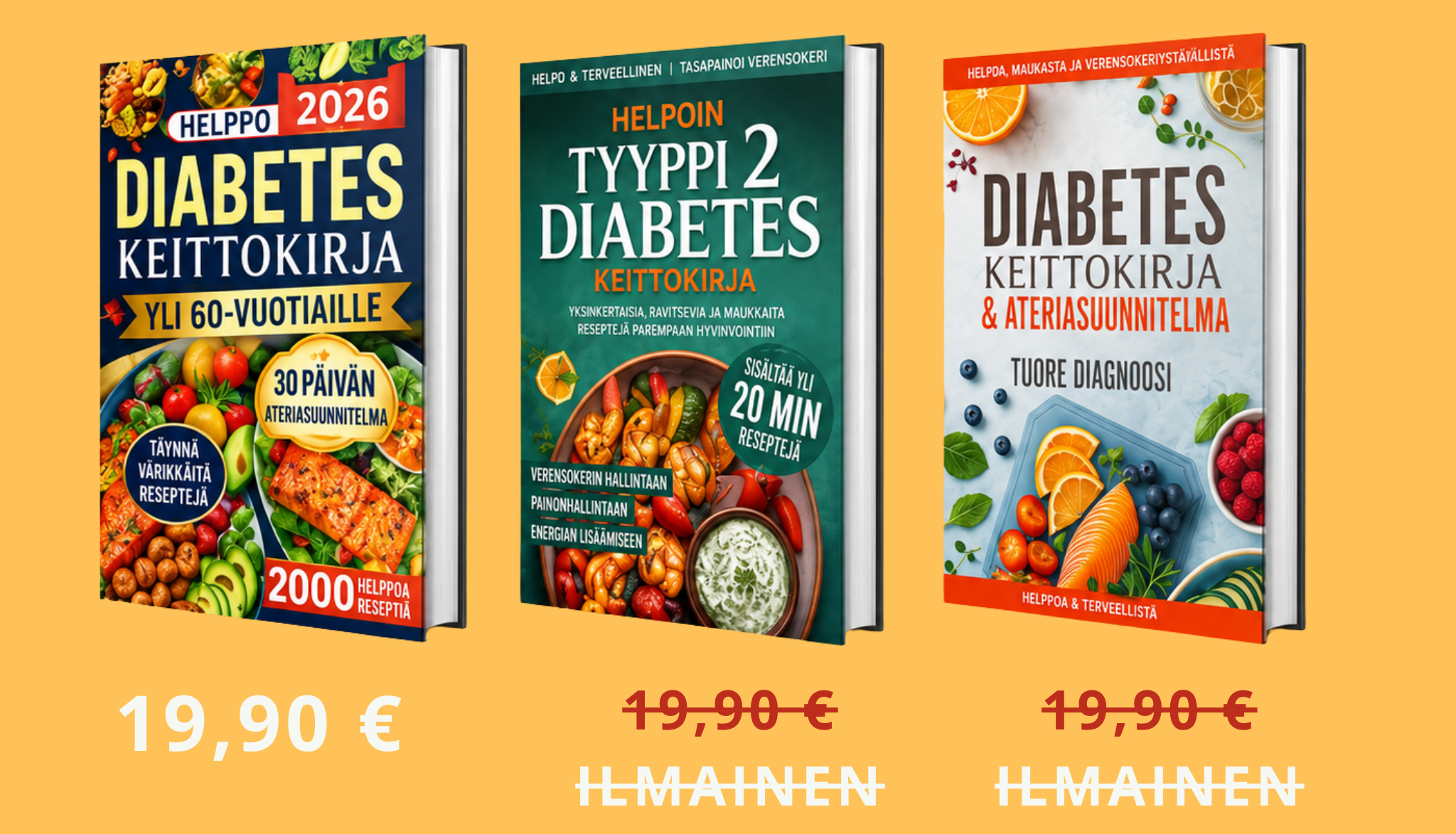 Paketti 3 kirjaa – Diabetesruokavalio
