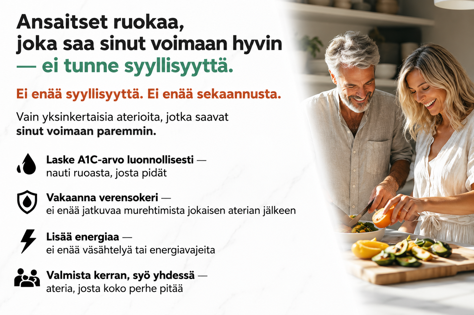 Terveellinen ateria diabeetikolle