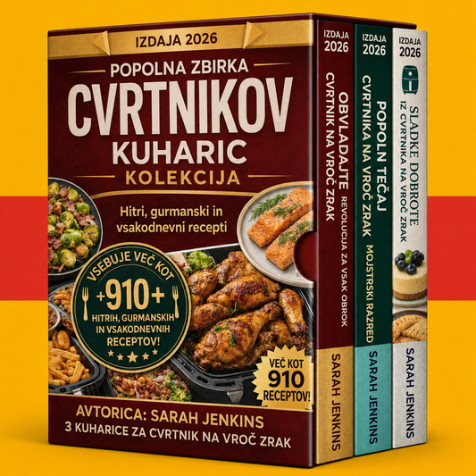 Knjiga receptov za cvrtnik na vroči zrak za začetnike + 2 BONUS knjigi