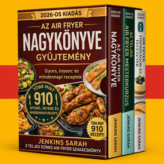Air Fryer szakácskönyv kezdőknek + 2 BONUSZ