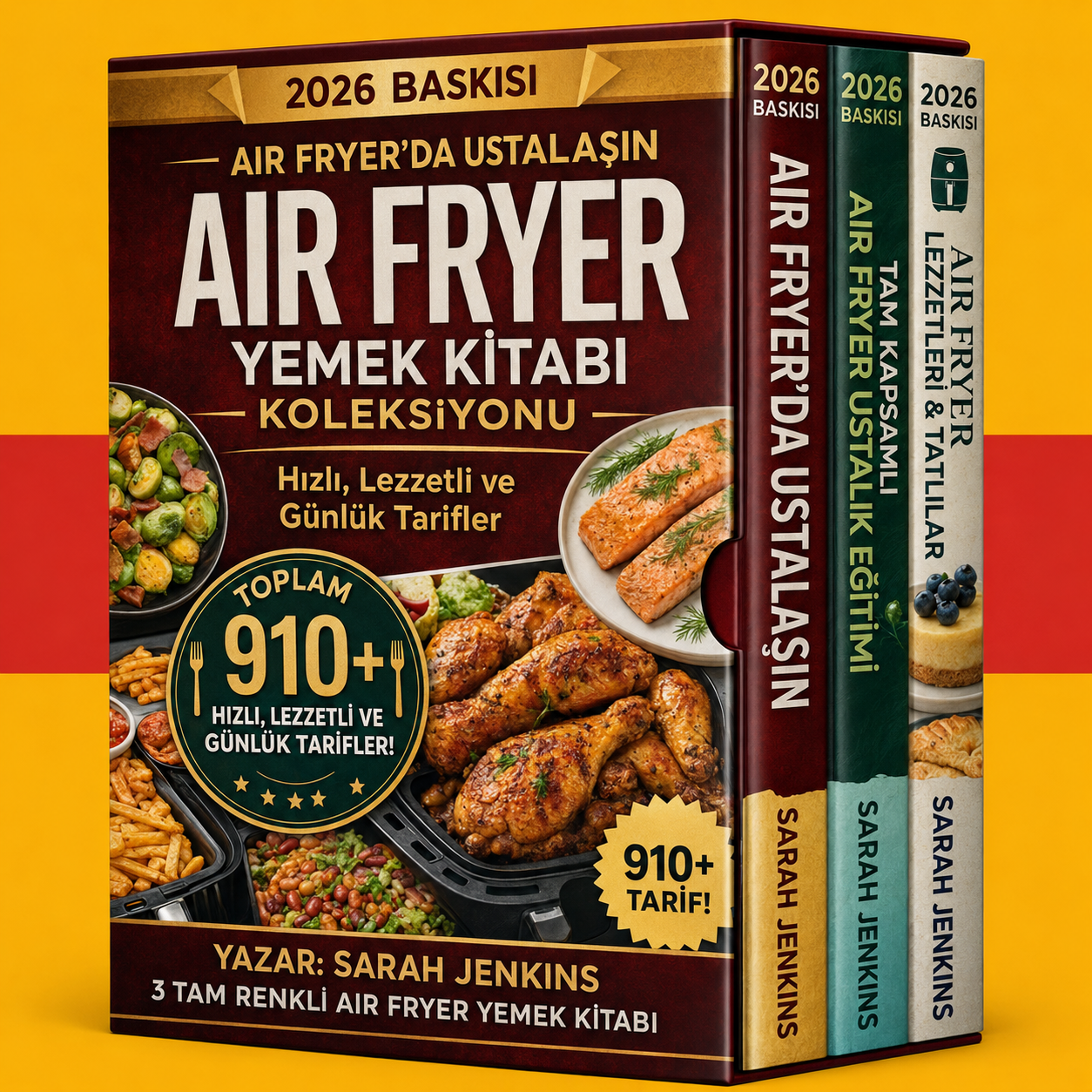 Yeni Başlayanlar İçin Fritöz (Air Fryer) Yemek Kitabı + 2 BONUS