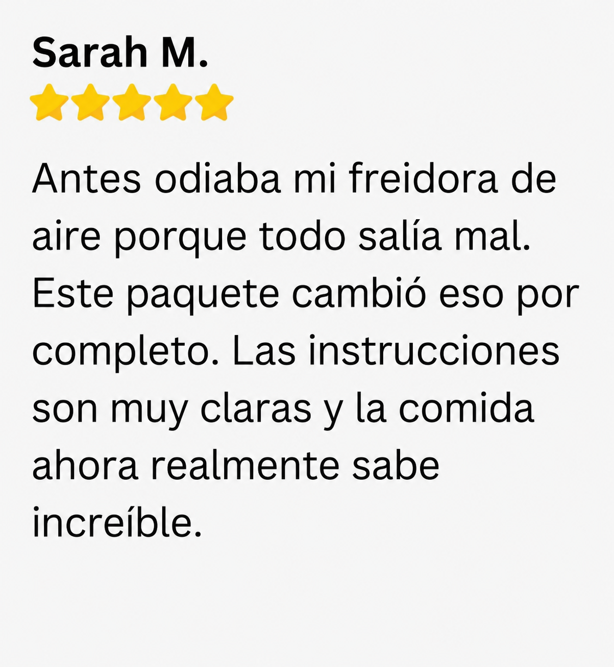 Opinión del cliente 1