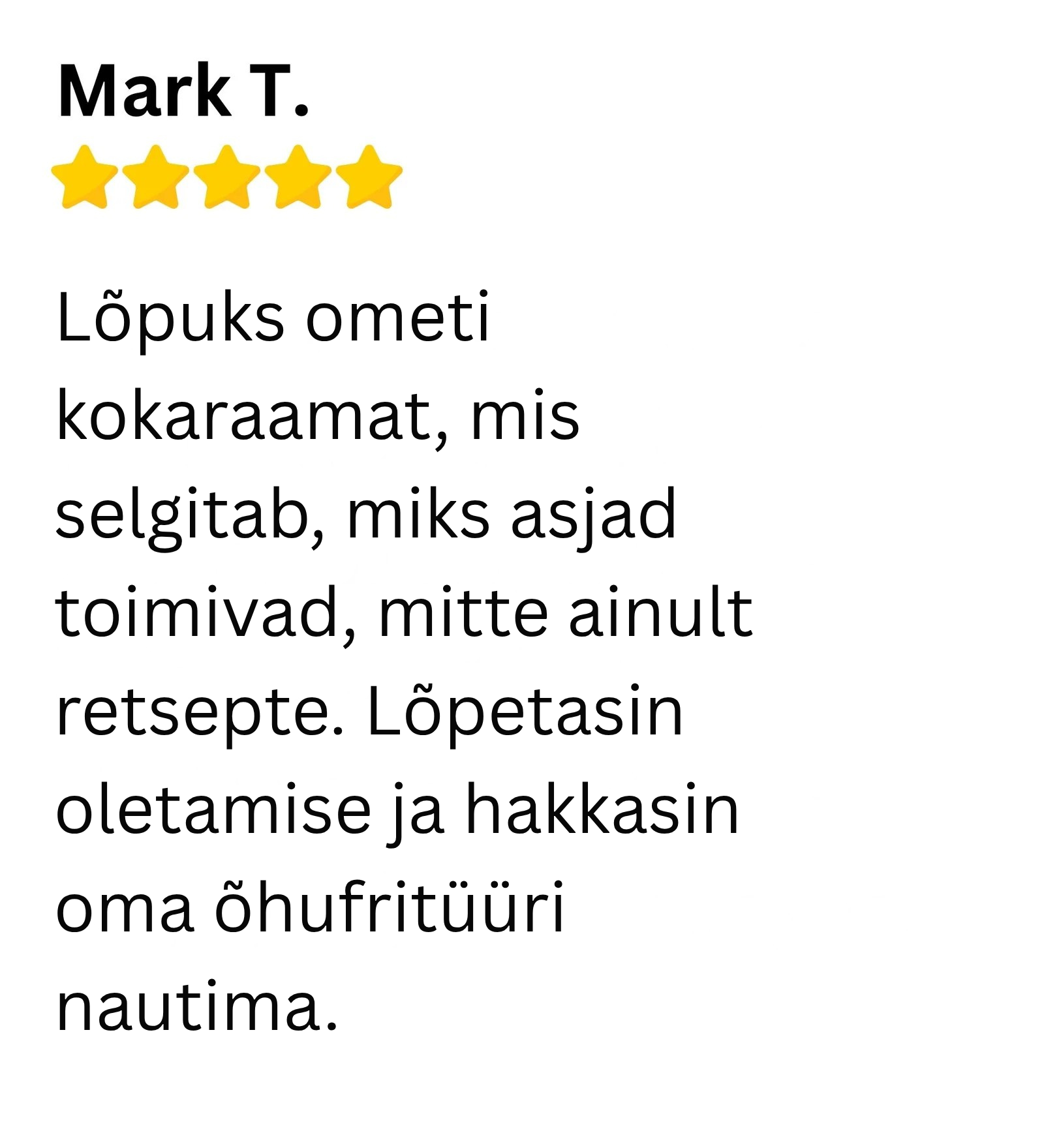 Customer review 1