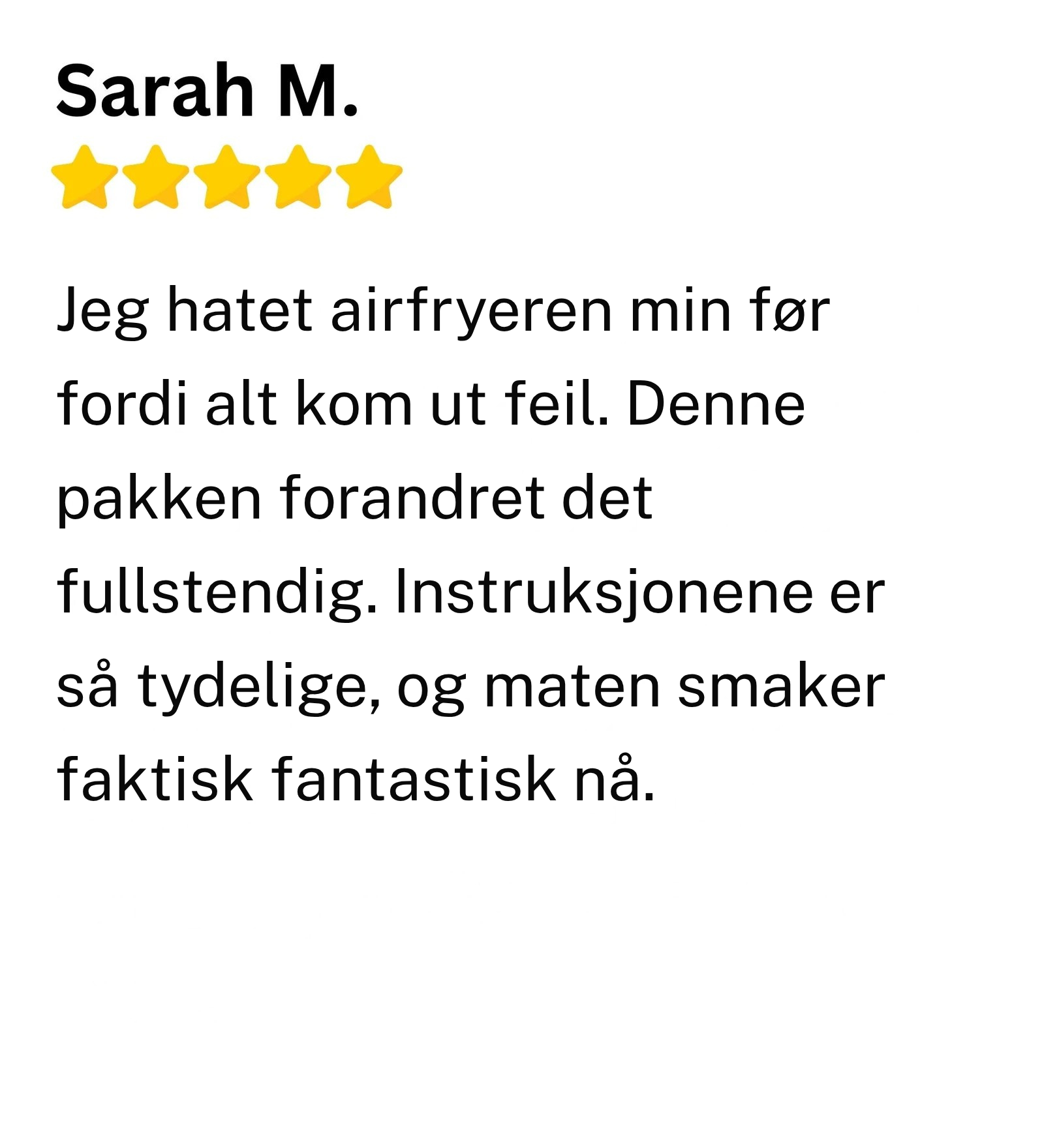 Customer review 1