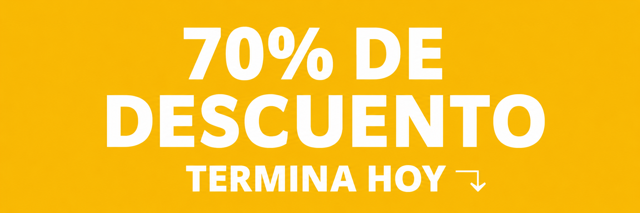70% de descuento en pancarta