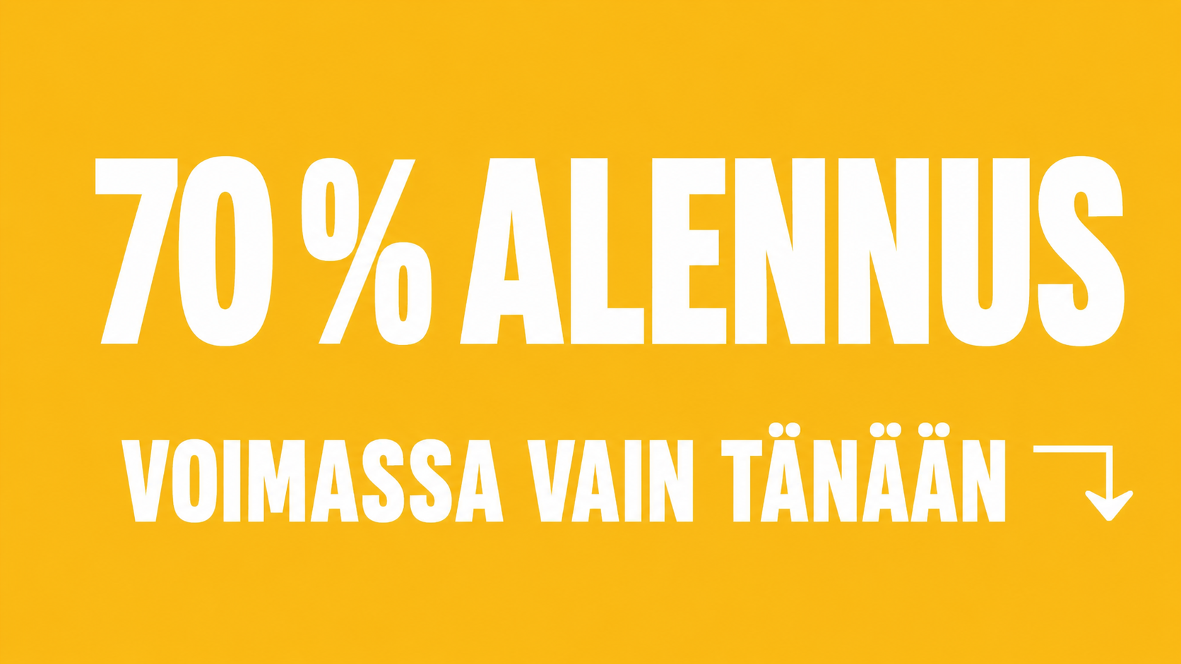 70% off banner