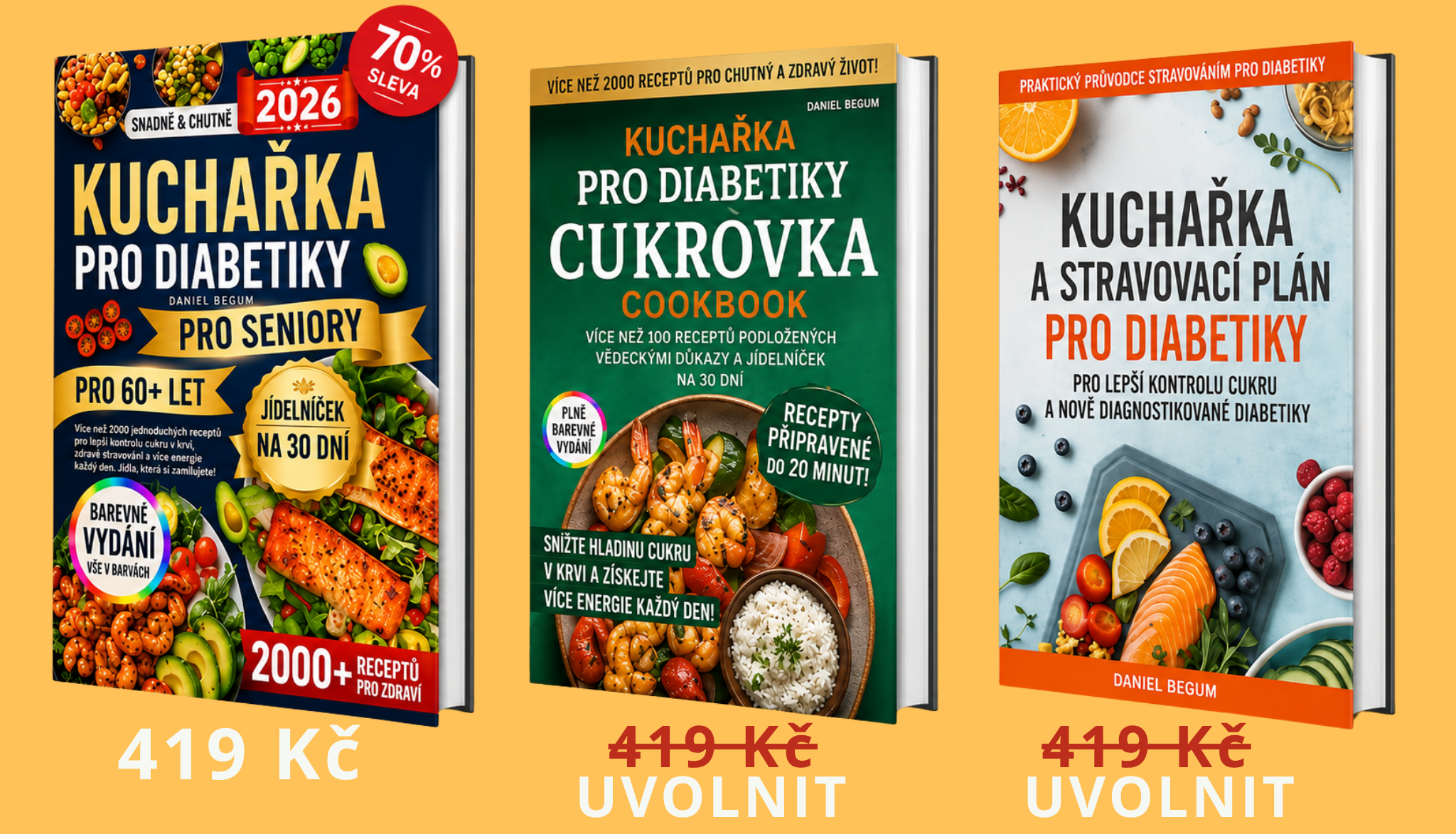 Balíček 3 knih – Dieta pro diabetiky