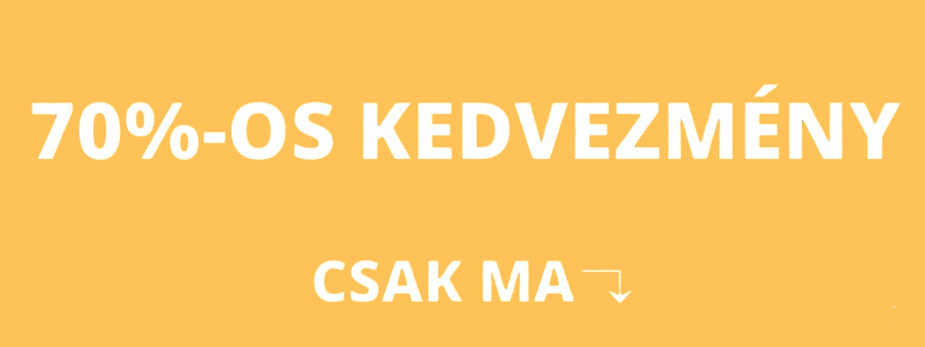 70%-os kedvezményes bänner