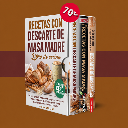 Libro de recetas con descarte de masa madre + 2 BONOS