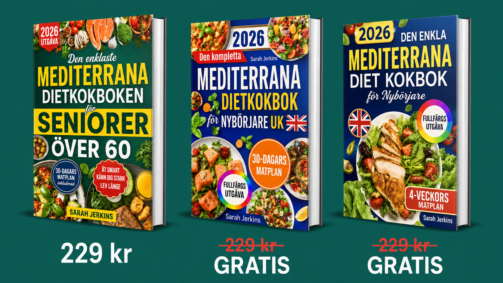 Paket med 3 böcker