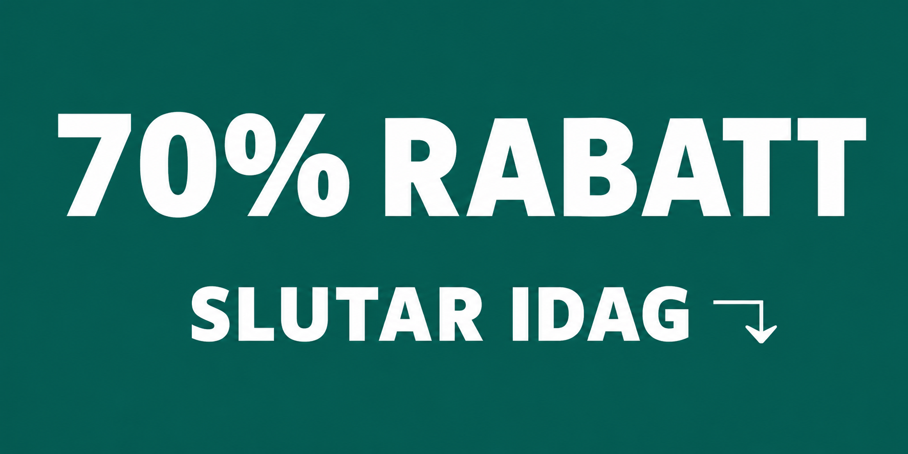 70% rabatt under en begränsad tid
