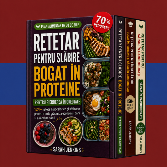 Pachetul suprem: Rețete bogate în proteine, cu conținut scăzut de carbohidrați + 2 BONUSURI